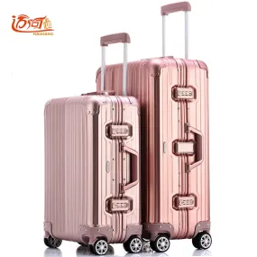 100% Fully Aluminum-Magnesium Alloy Travel Luggage Trolley 20/25 Inch Men Suitcase Water Proof Case