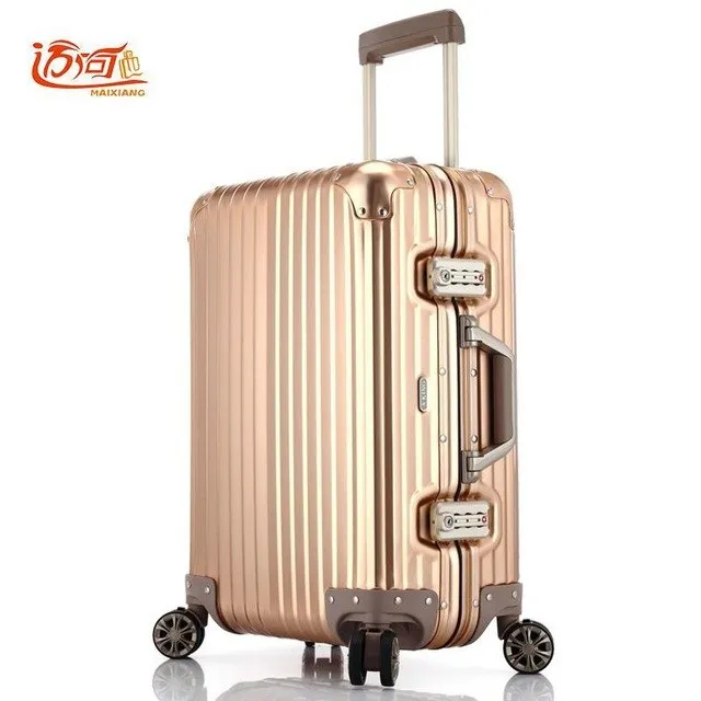 100% Fully Aluminum-Magnesium Alloy Travel Trolley Luggage 20/25 Inch Female Male Suitcase Carry On