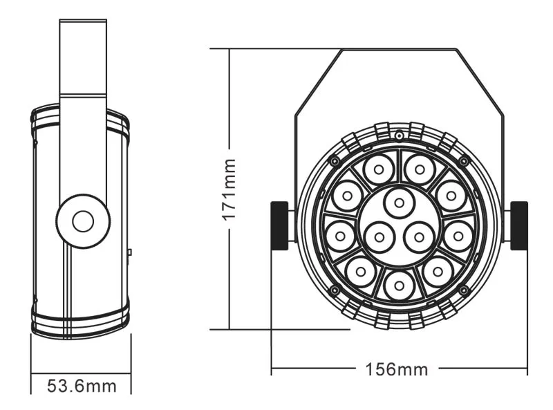 12W Portable LED Par Can Spotlight with Remote