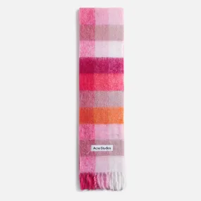 Acne Studios Vally Scarf - Pink / Fuschia / White