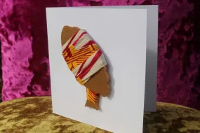 African Card Card Made with Recycled Wood and Eco Friendly Paper