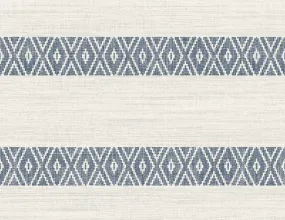 Alani Geo Stripe Wallpaper in Nautical Blue