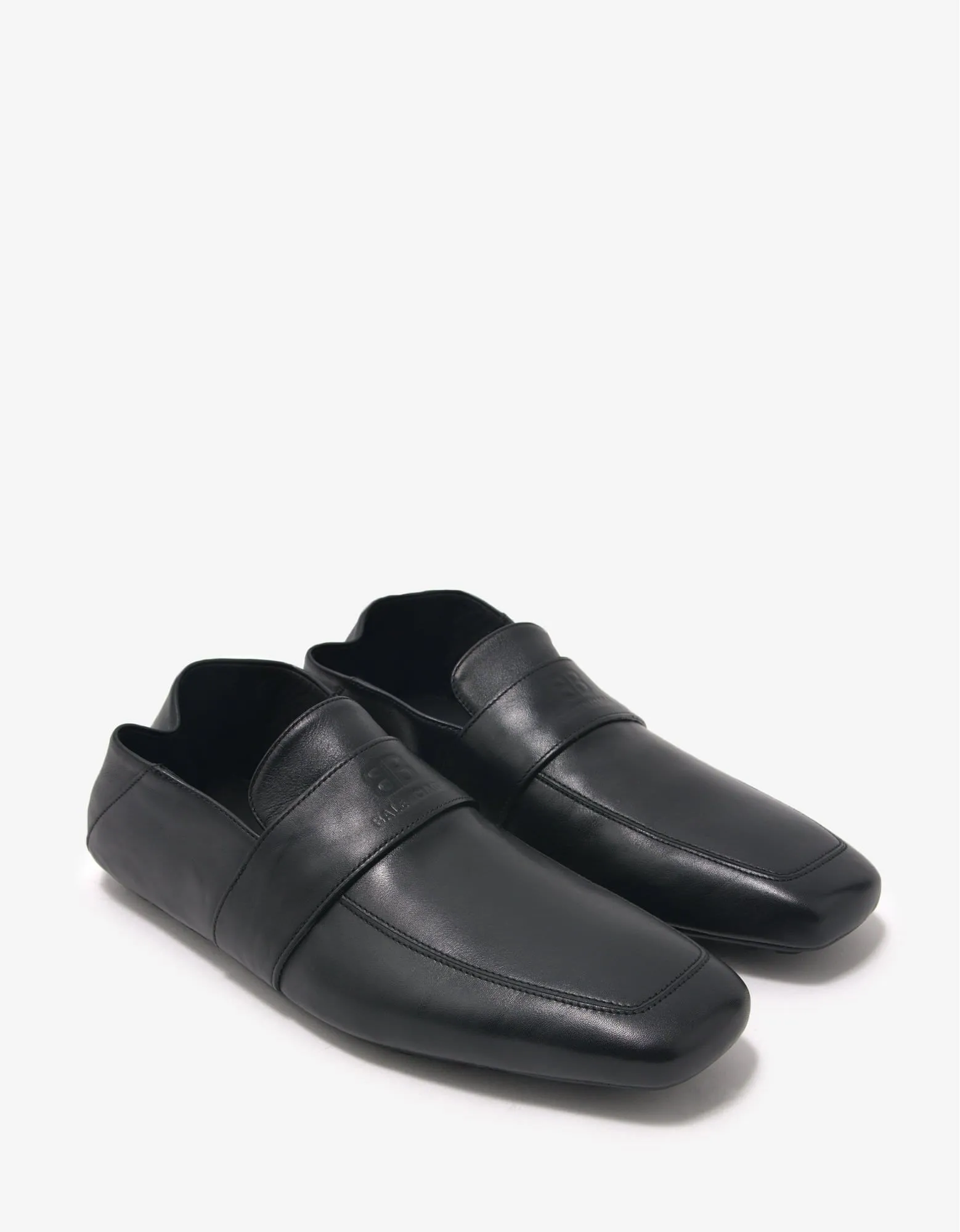 Balenciaga Black Leather City Loafers