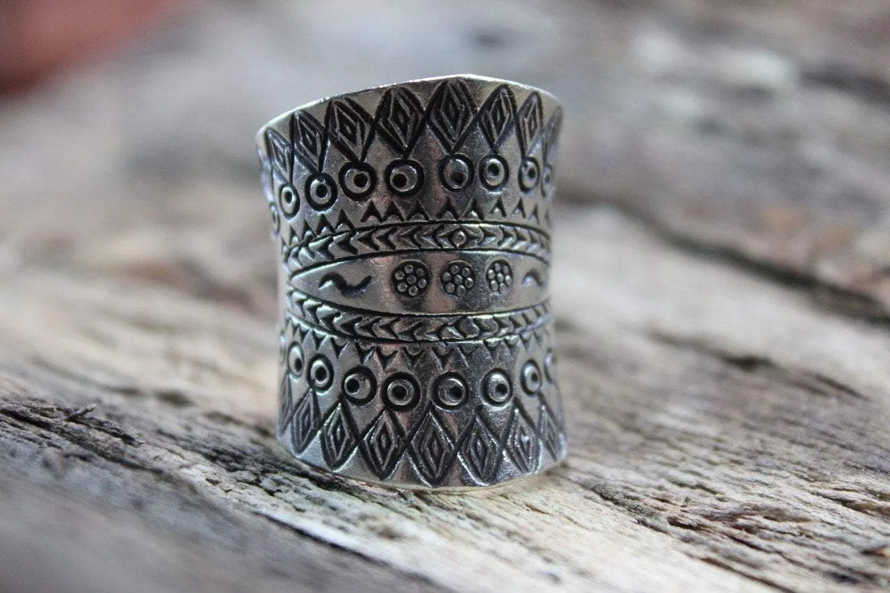 Banded Etchings Ring