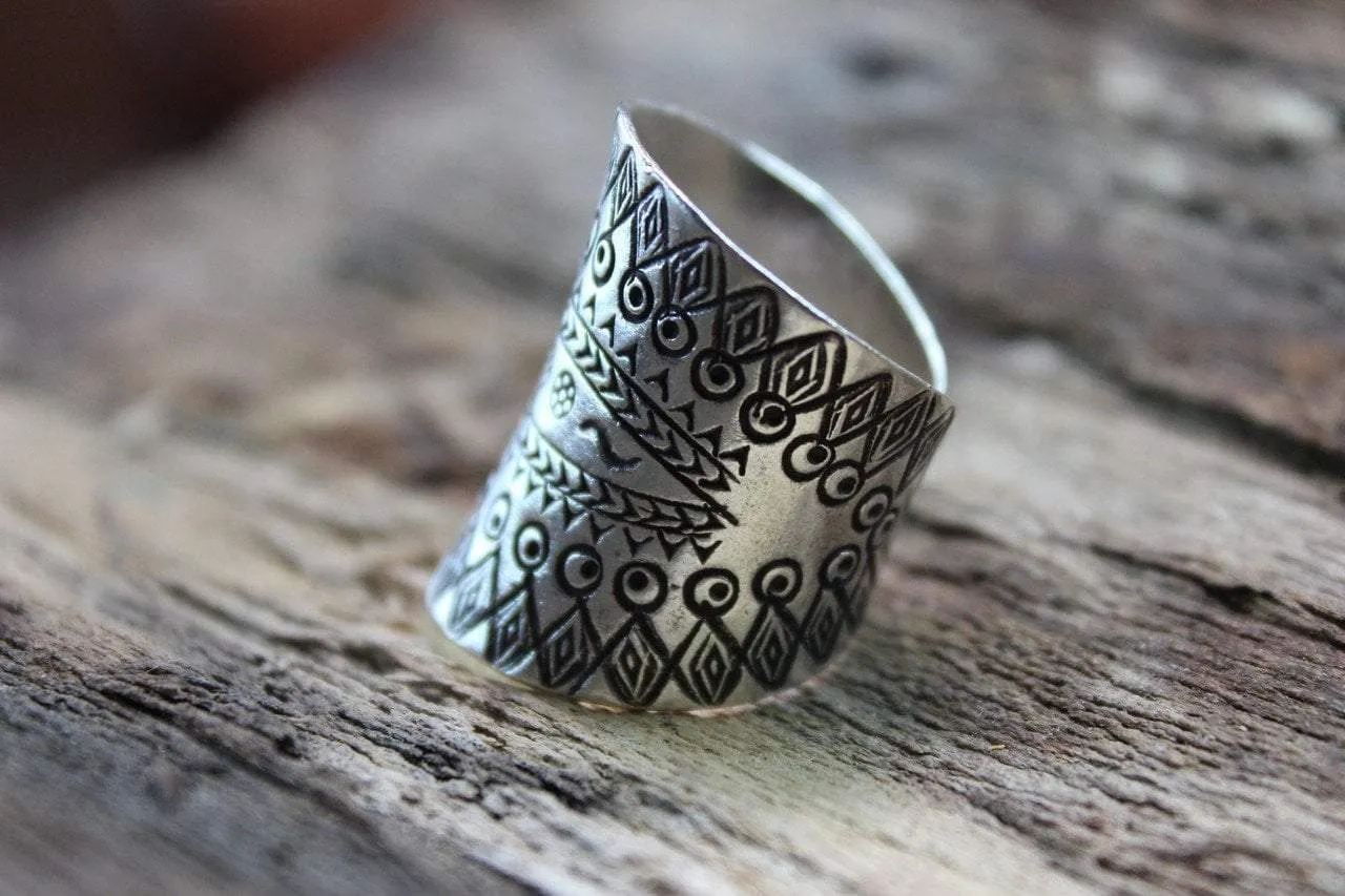 Banded Etchings Ring