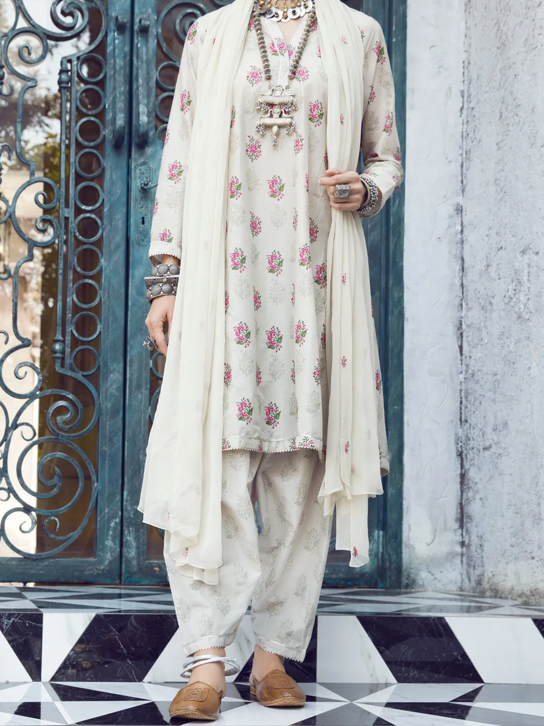 Beige Lawn 3 Piece Unstitched - ALP-3PS-1297