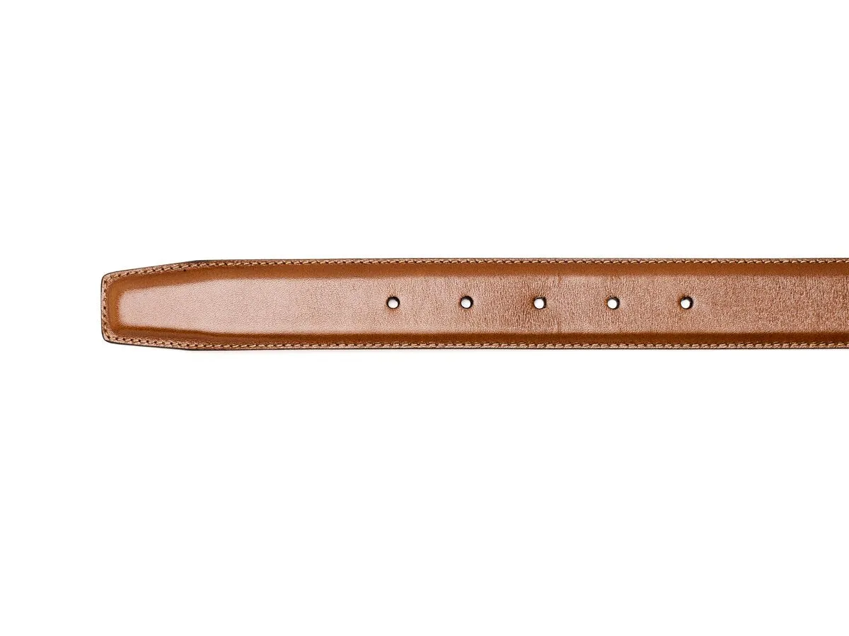 Belt Tan Calf Brass Buckle