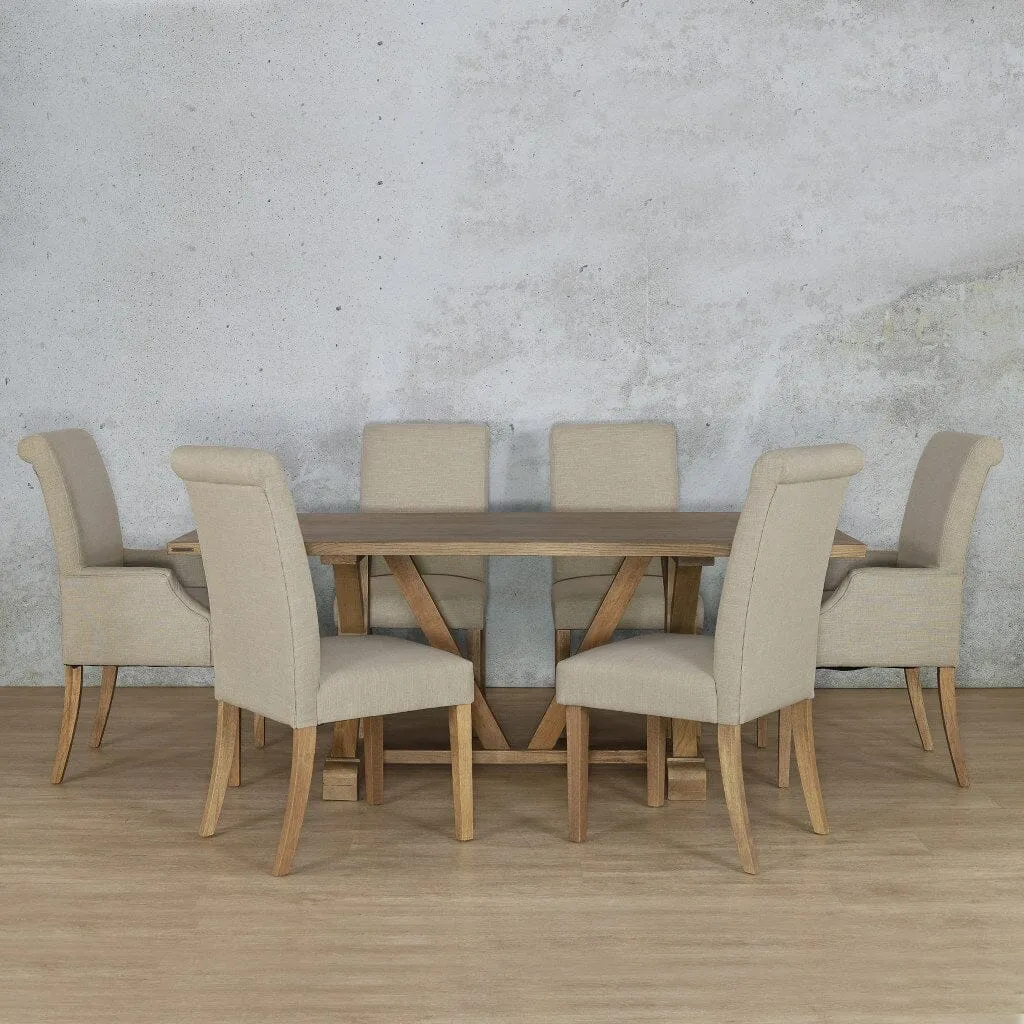 Berkeley Wood Top & Baron 6 Seater Dining Set