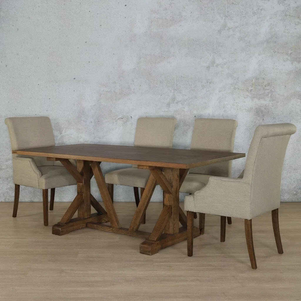 Berkeley Wood Top & Baron 6 Seater Dining Set