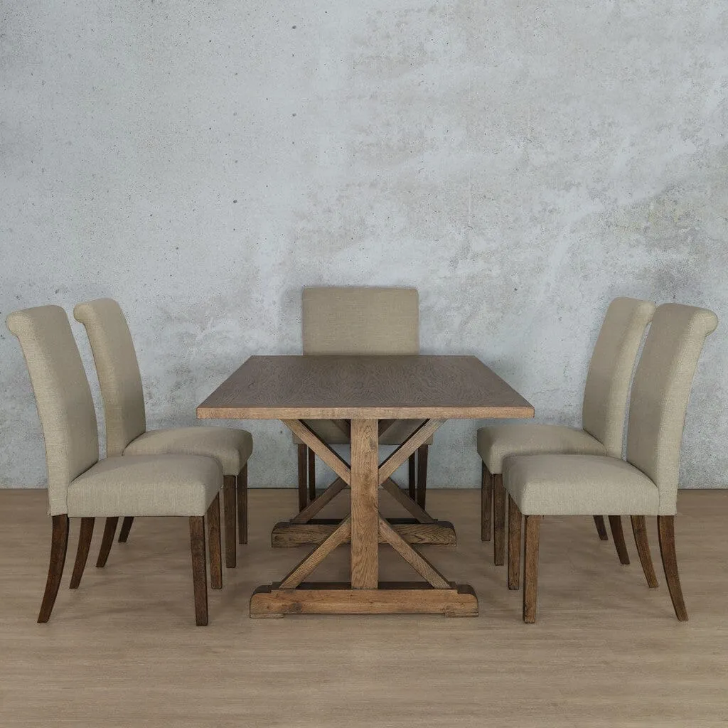 Berkeley Wood Top & Baron 6 Seater Dining Set