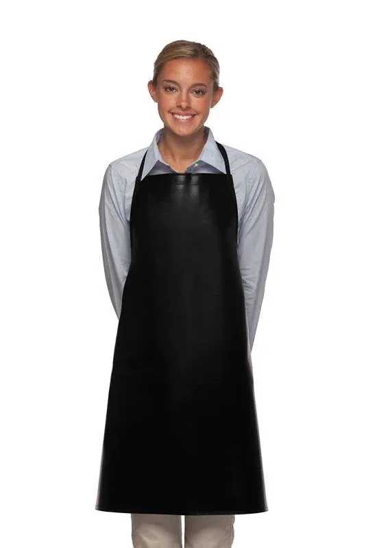 Black Deluxe Vinyl Apron (No Pockets)