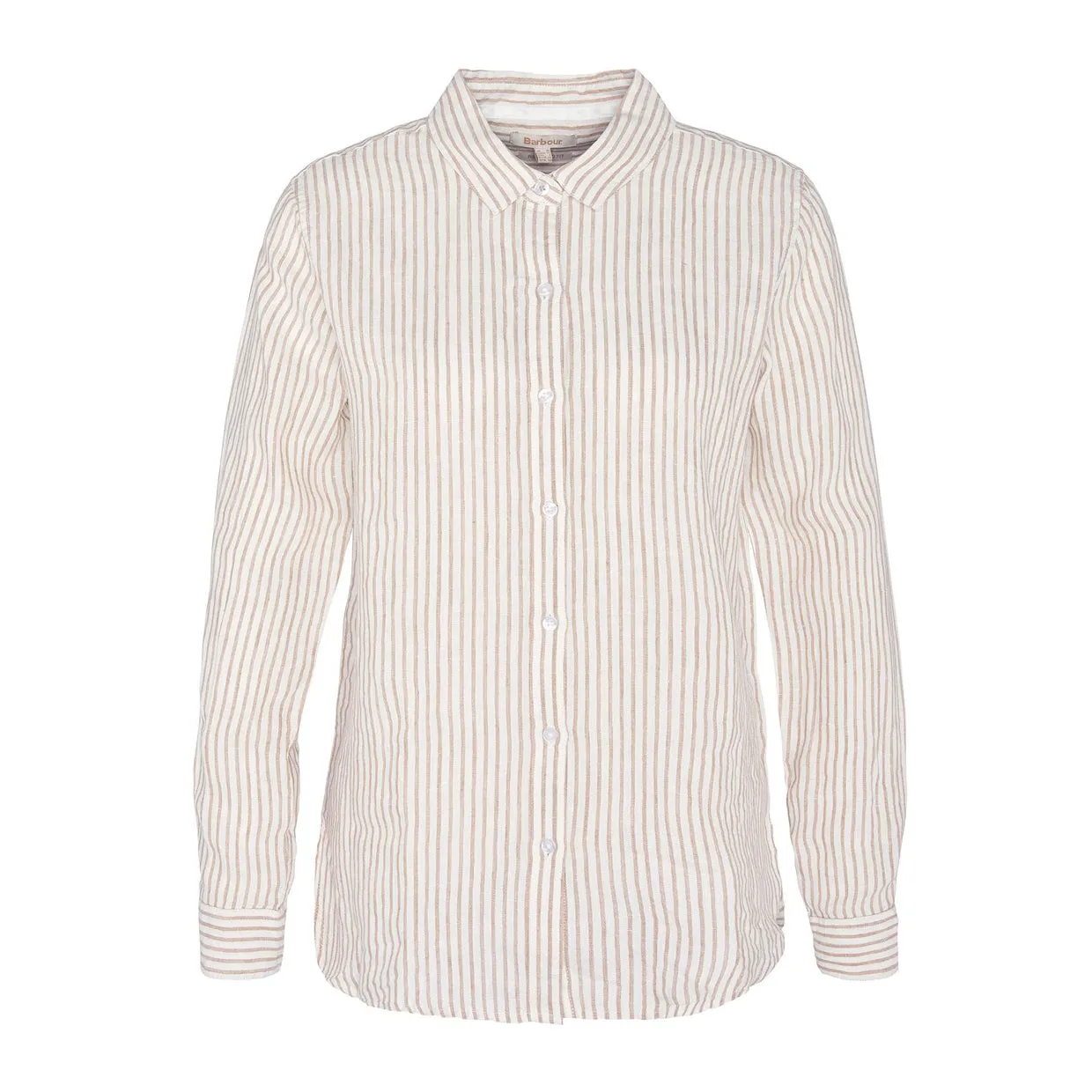 Camicia Donna Barbour Marine Righe Bianco / Beige