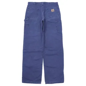 Carhartt Ink Blue Flannel Lined Workwear Trousers