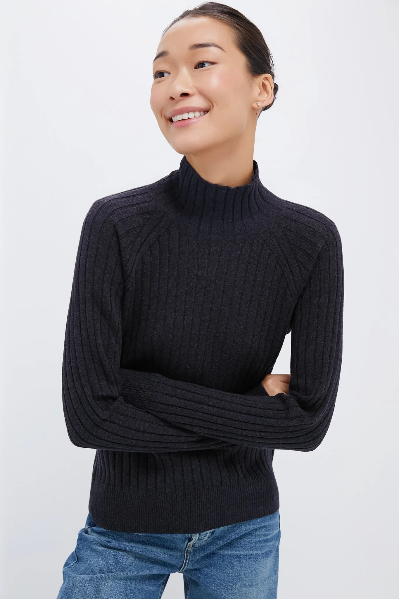 Charcoal Heather Jackson Mockneck