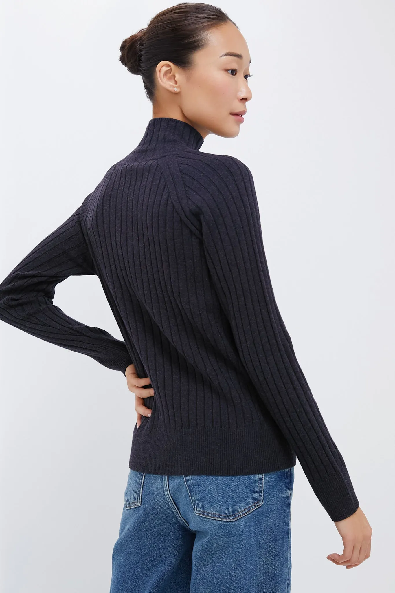 Charcoal Heather Jackson Mockneck