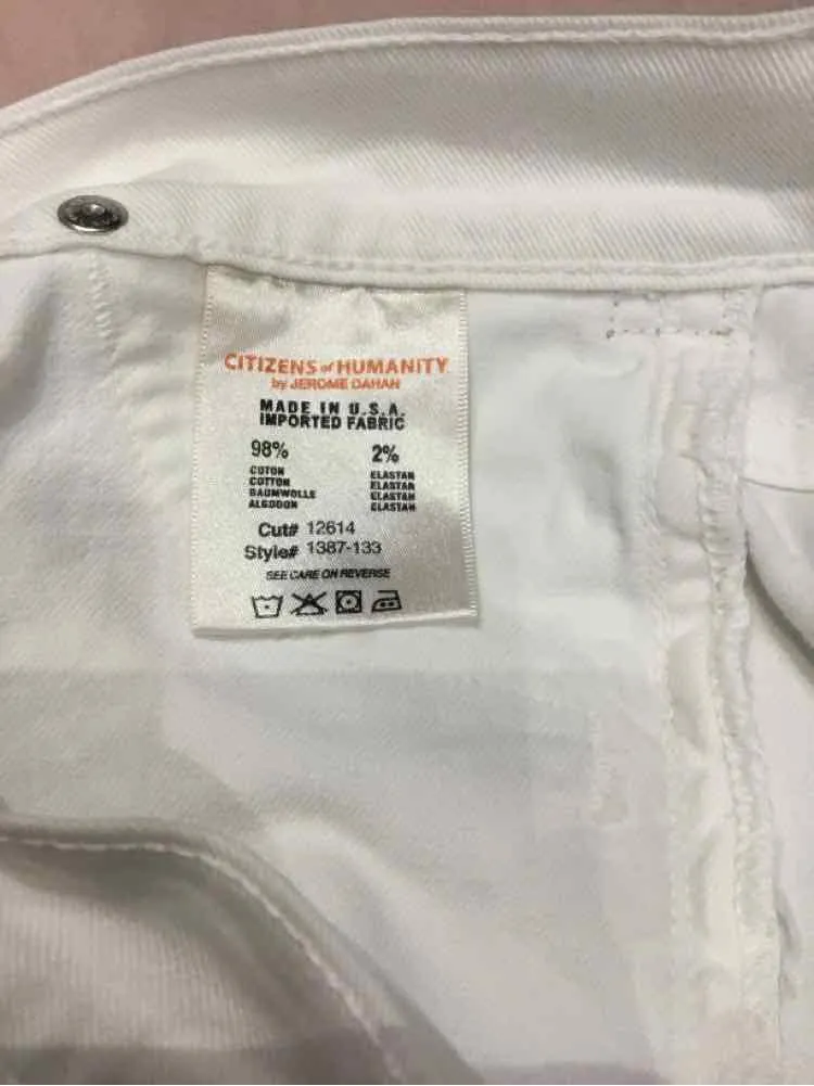 Citizens of Humanity White Size 26 Pants