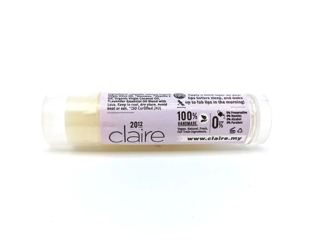 Claire Organics Lavender Lip Care with Vitamin E