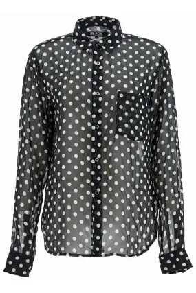 COMME DES GARCONS BLACK polka dot crink