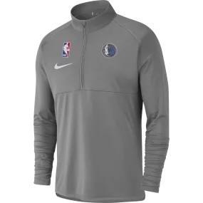 DALLAS MAVERICKS NIKE 19-20 ELEMENT GREY 1/4 ZIP TOP