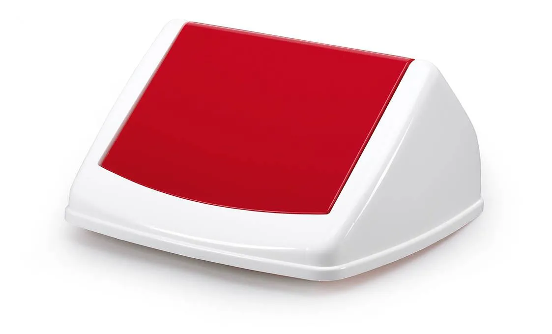 Durable DURABIN Square 40L Flip Swing Lid | Strong Recycling Bin Lid | Red