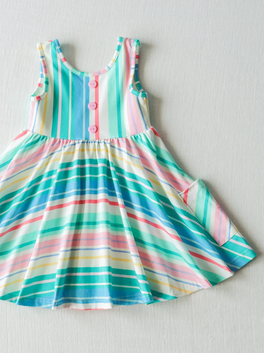 Flair Dress - Retro Stripe