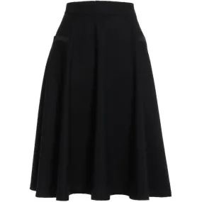 FLARED MIDI-SKIRT "BRITNEY" IN BLACK