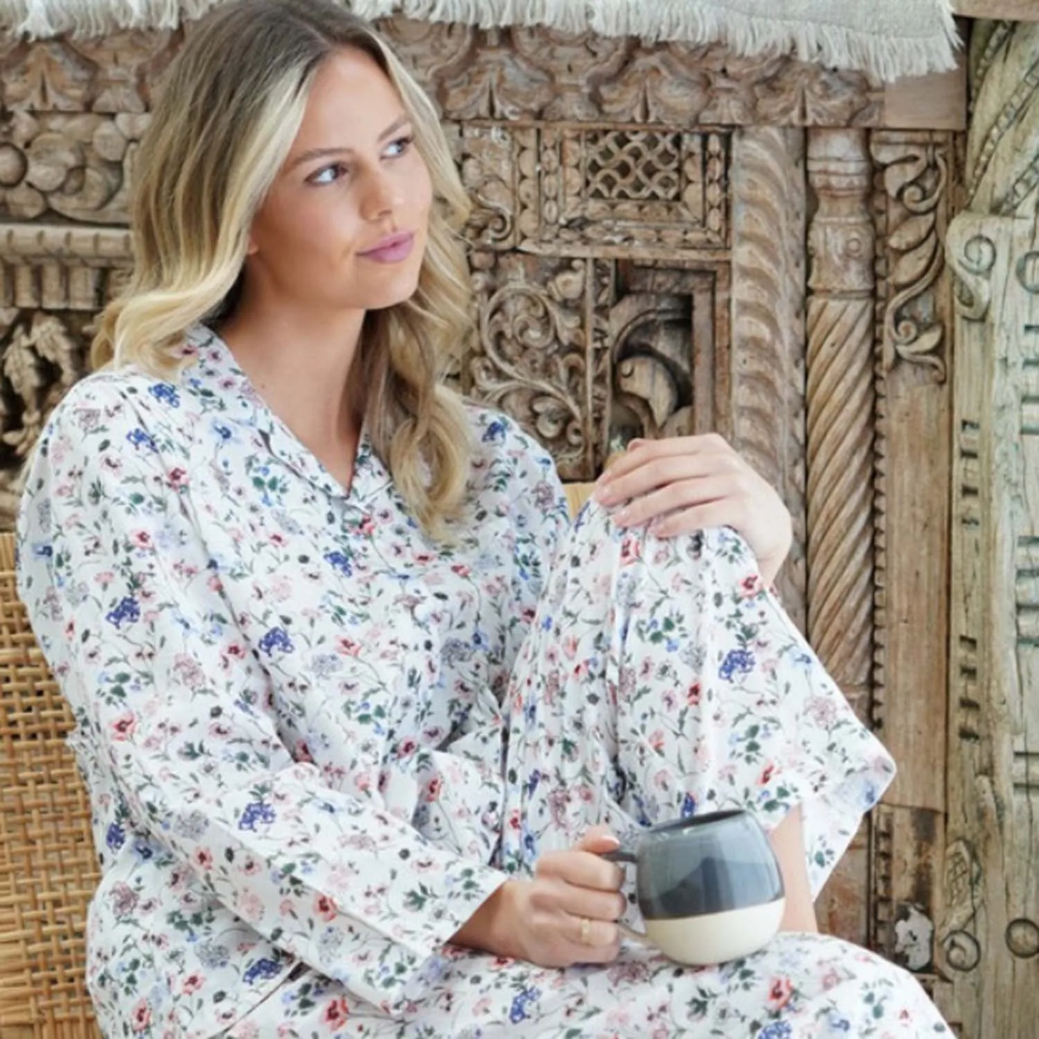 Floral Haze Full Pajama Set