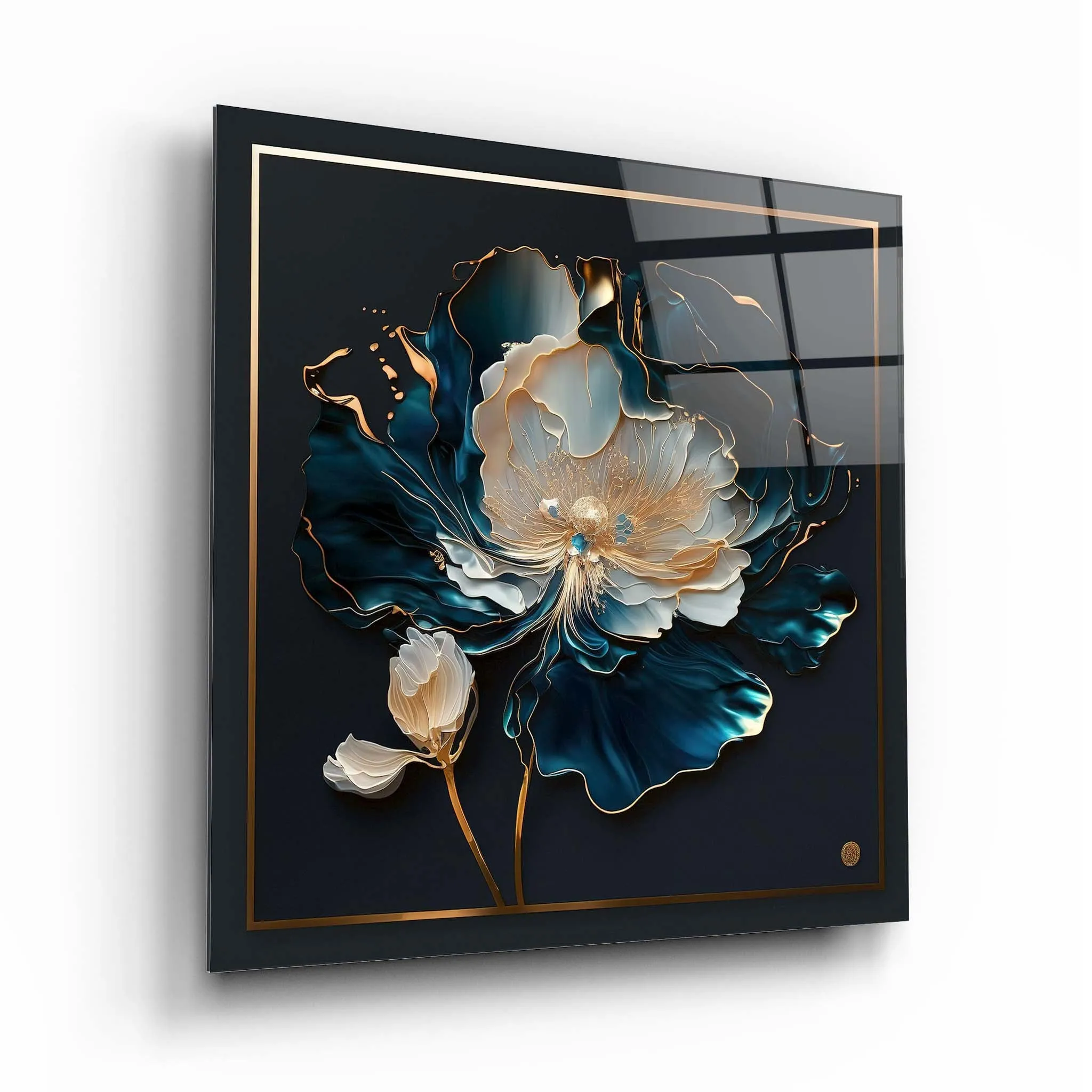 Flower Glass Wall Art 6