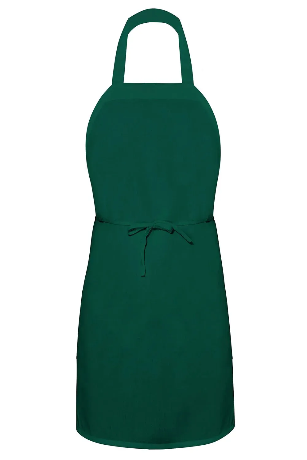 Forest Green Bib Apron (No Pockets)