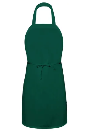 Forest Green Bib Apron (No Pockets)