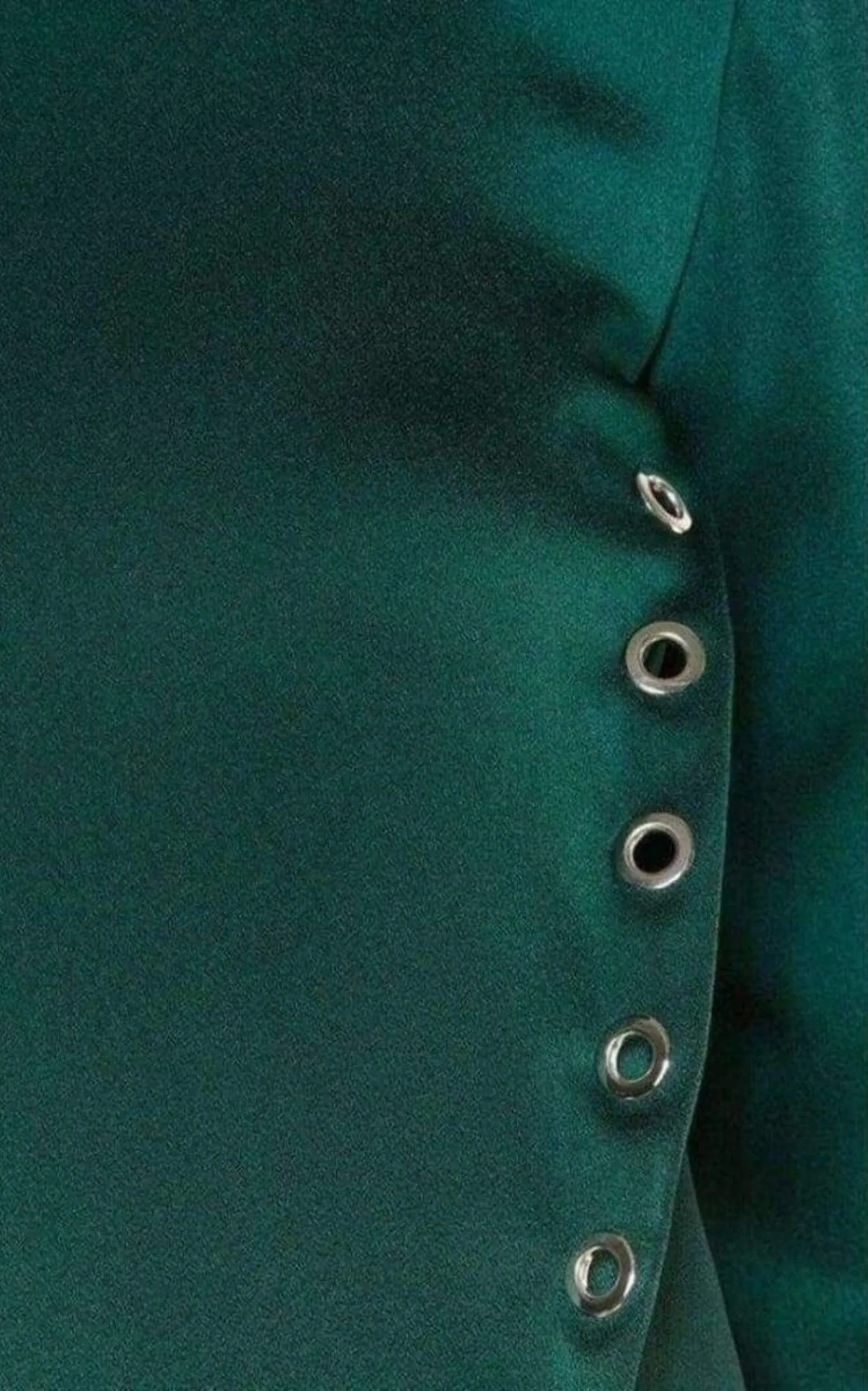 Forest Green Eyelet Detail Blouse