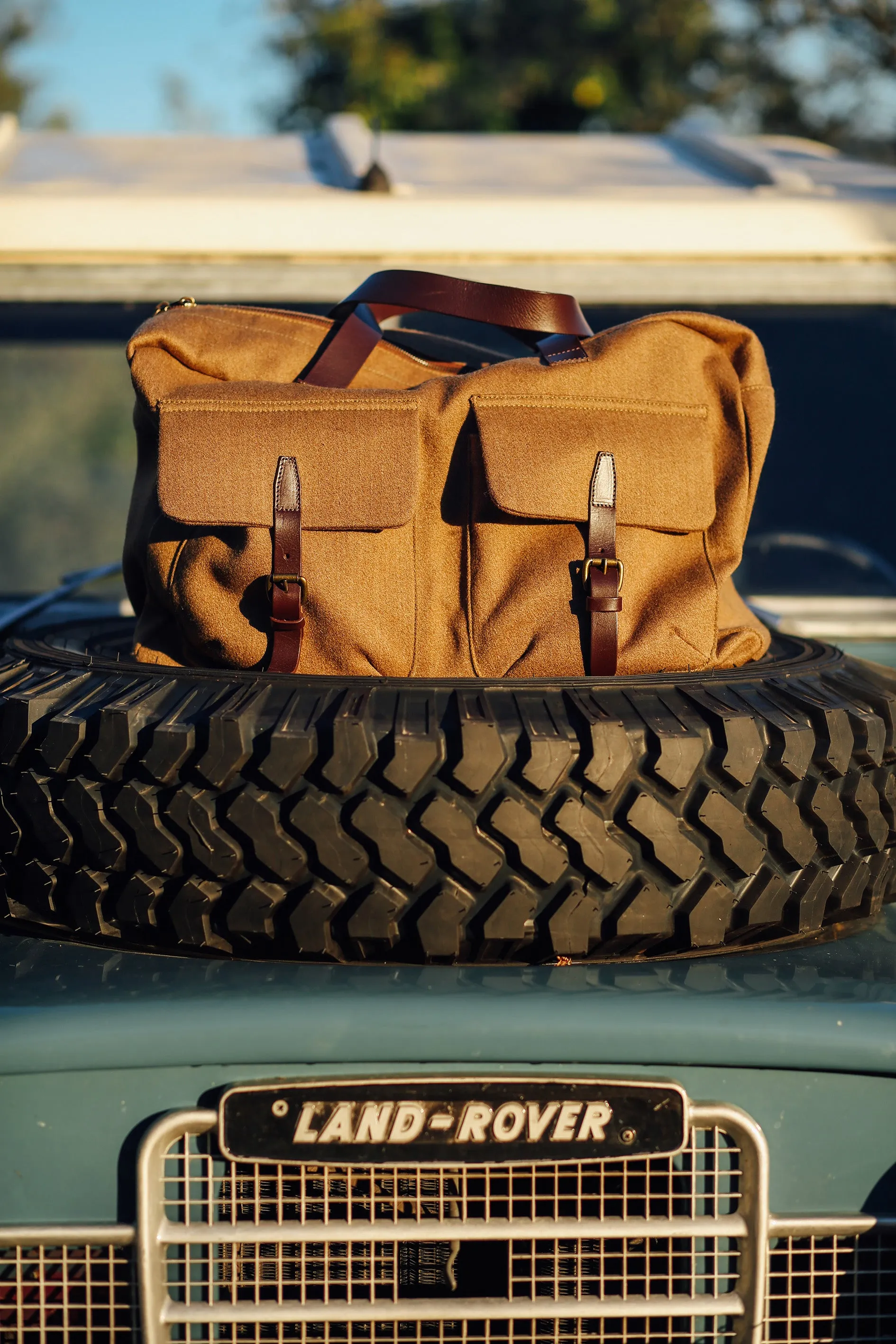 Fox Covert Cloth Olive Double Pocket Holdall