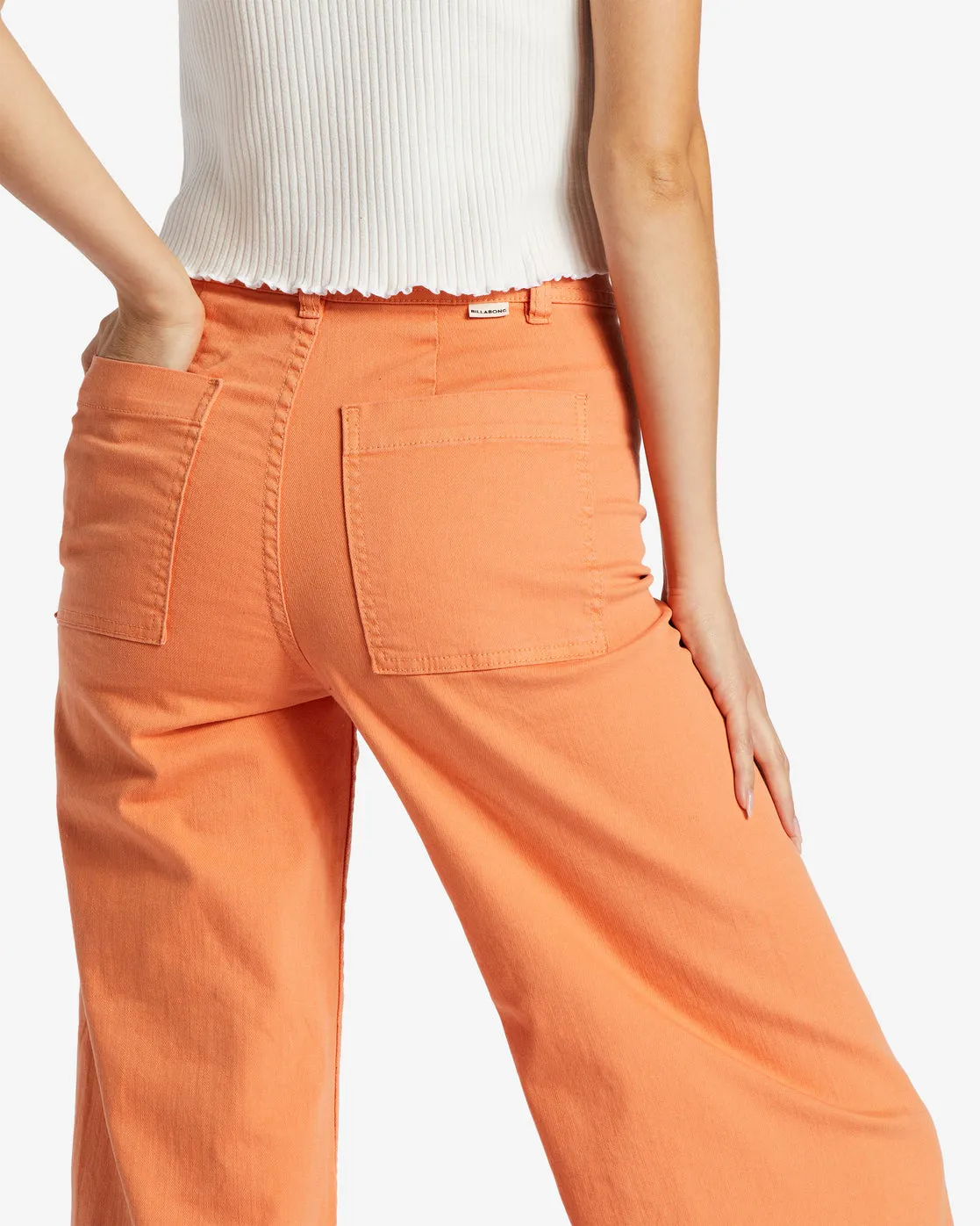 Free Fall High-Waist Pants - Orange Kiss