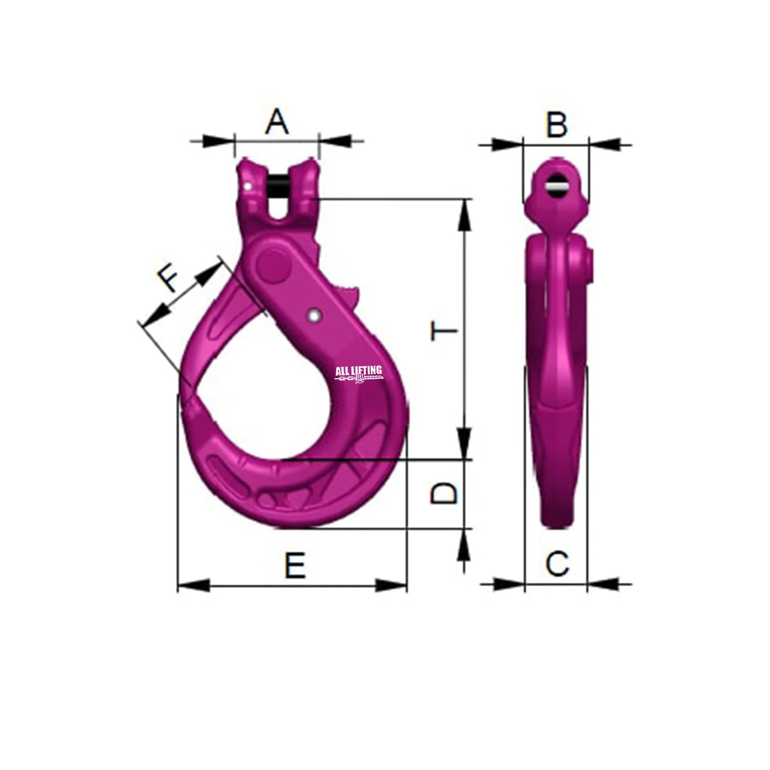 Grade 120 Clevis Self Locking Hook - ICE