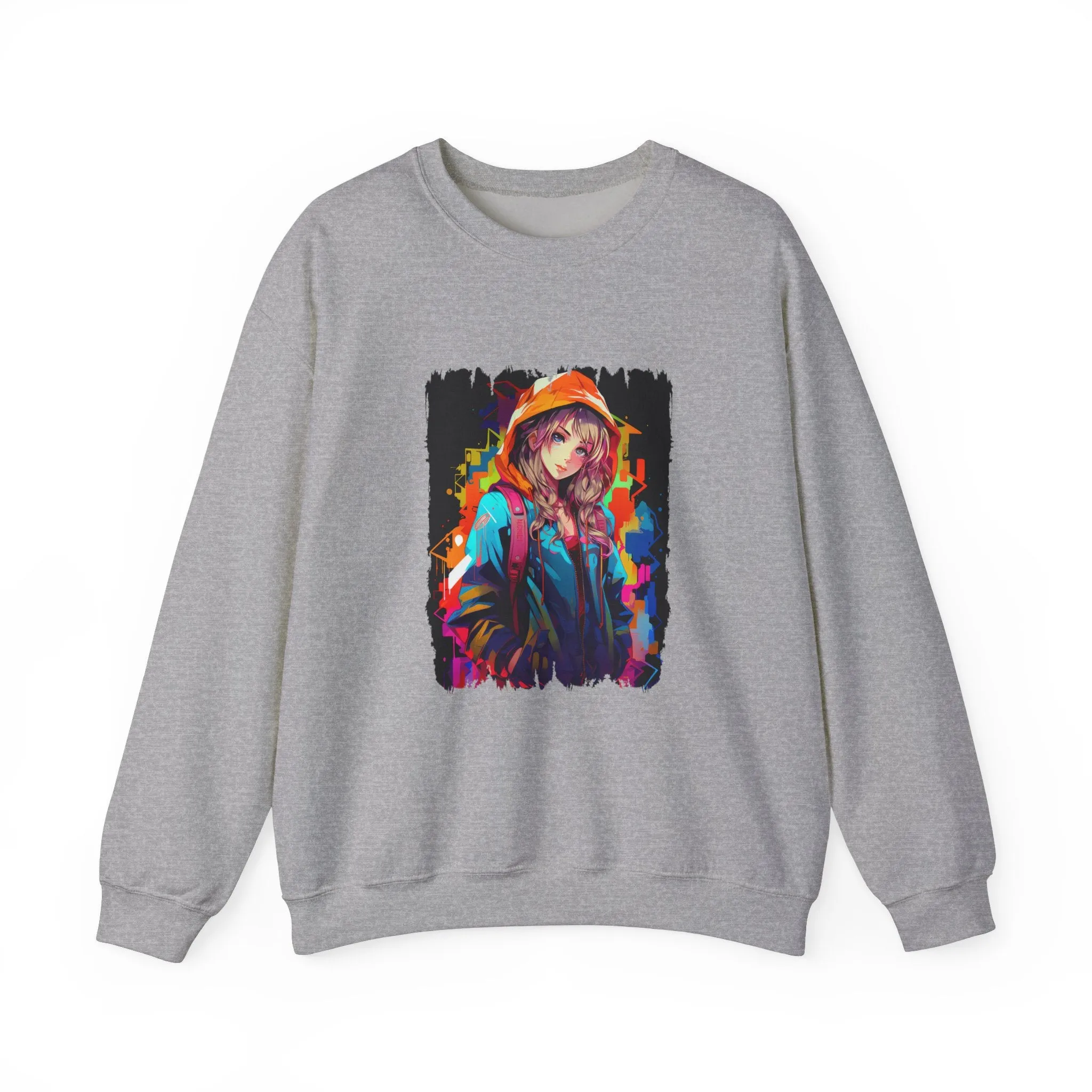 Graffiti Anime Girls Unisex Heavy Blend™ Crewneck Sweatshirt