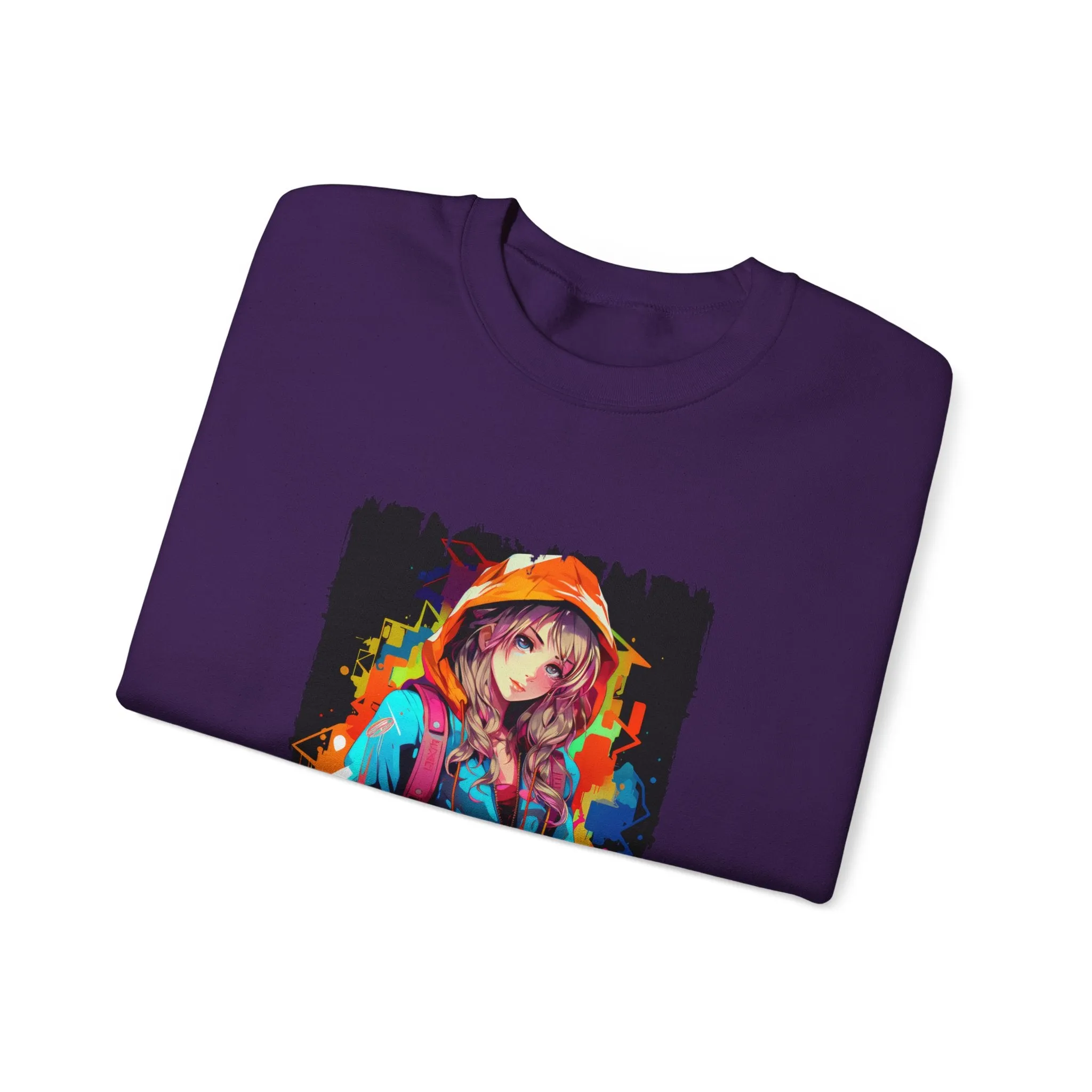 Graffiti Anime Girls Unisex Heavy Blend™ Crewneck Sweatshirt