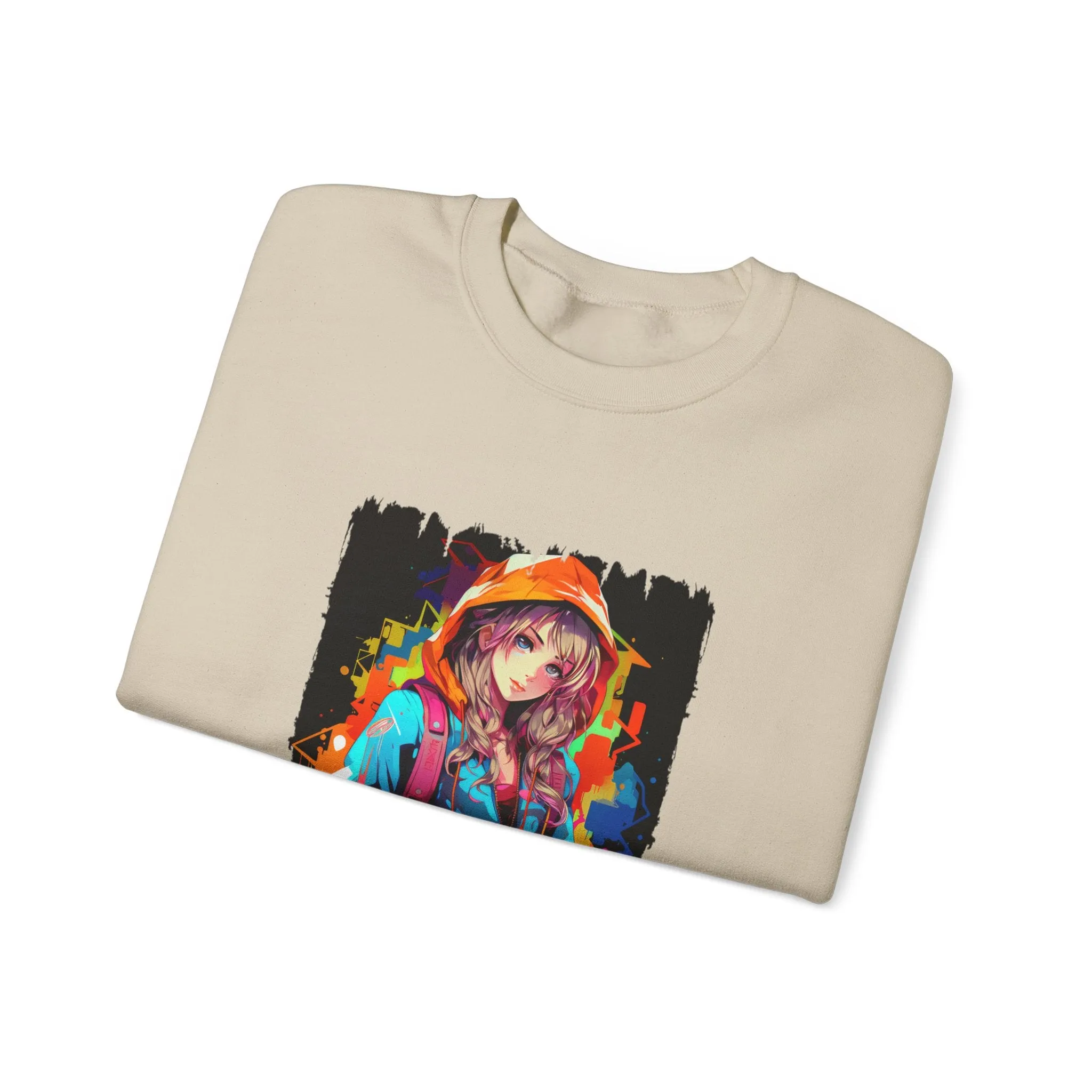 Graffiti Anime Girls Unisex Heavy Blend™ Crewneck Sweatshirt