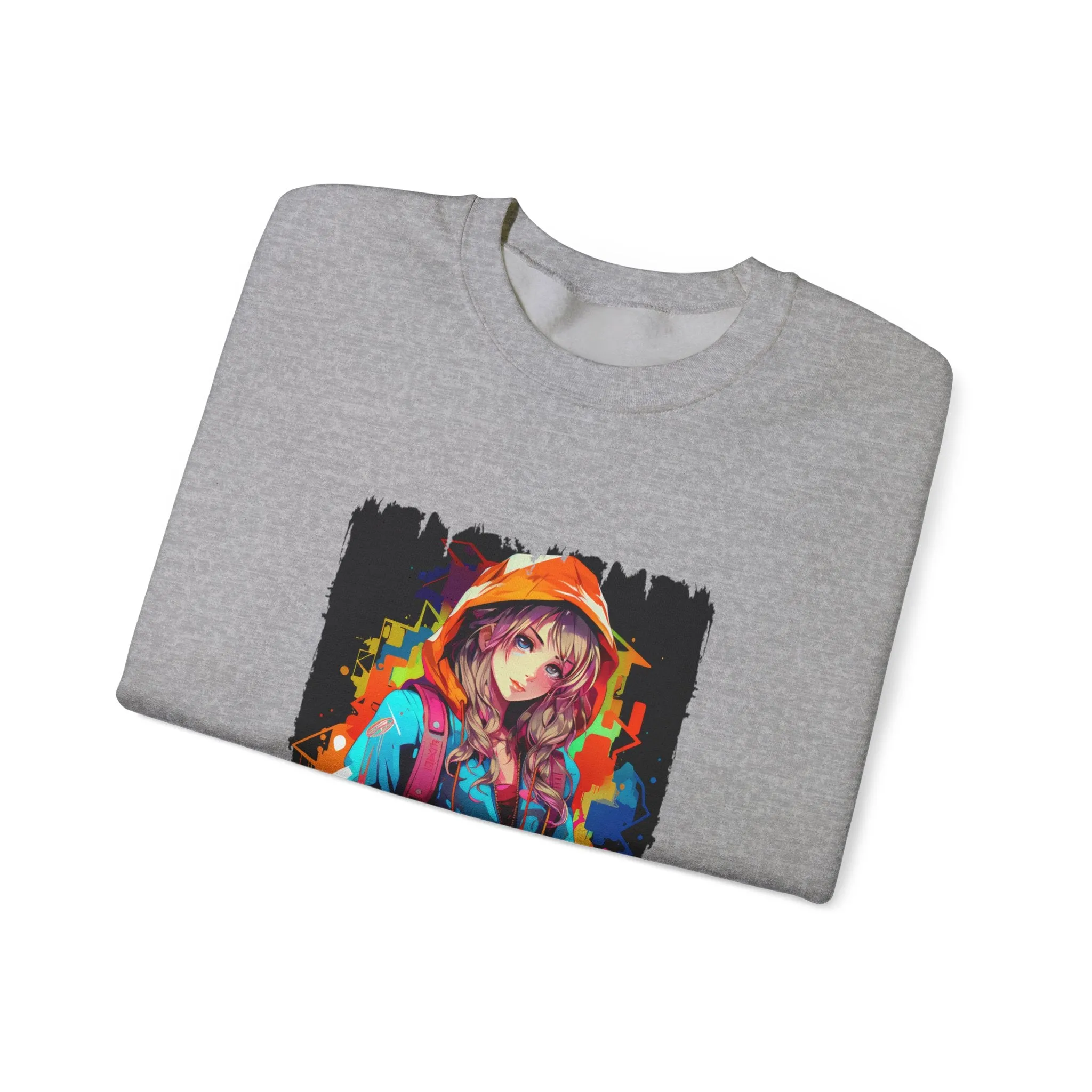 Graffiti Anime Girls Unisex Heavy Blend™ Crewneck Sweatshirt