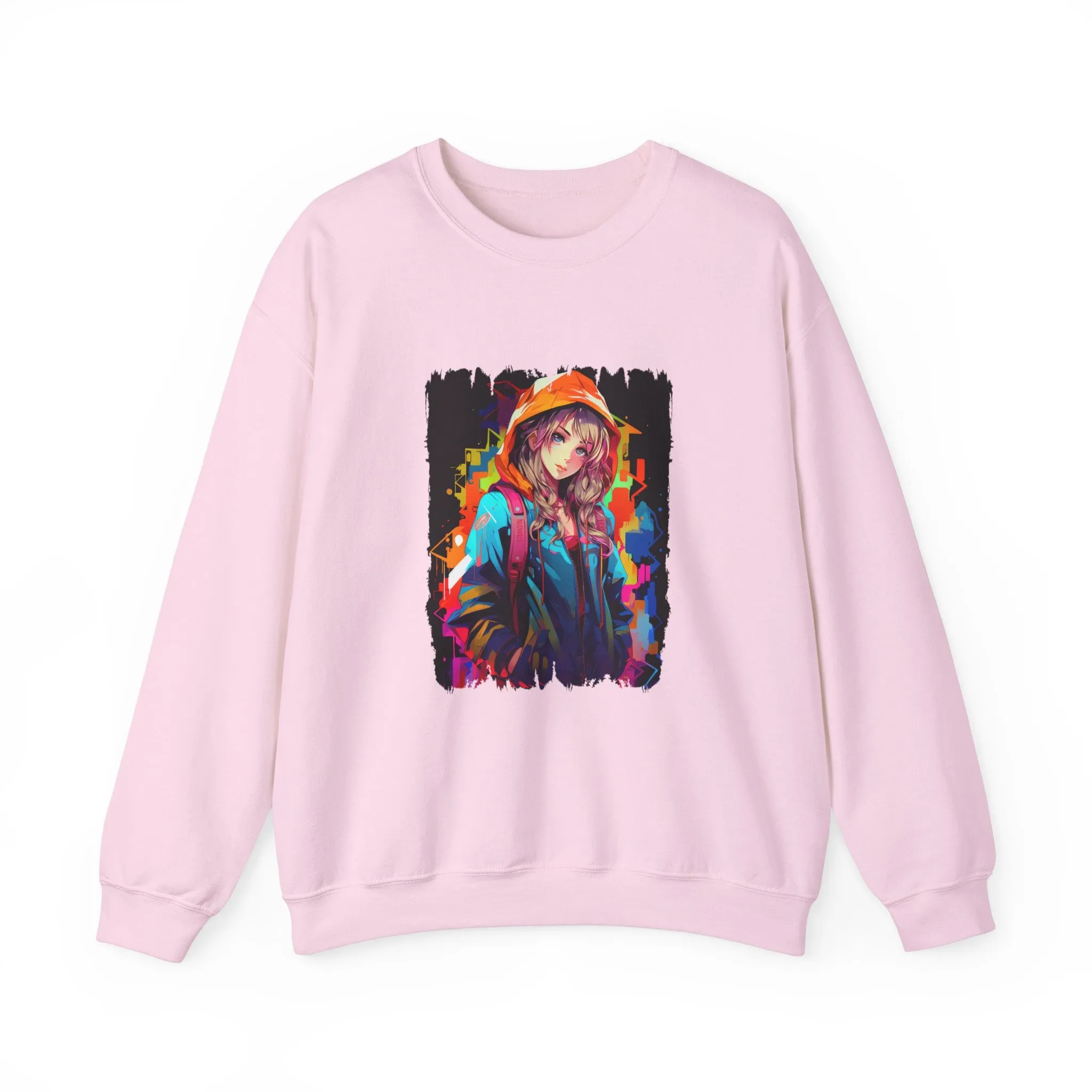 Graffiti Anime Girls Unisex Heavy Blend™ Crewneck Sweatshirt