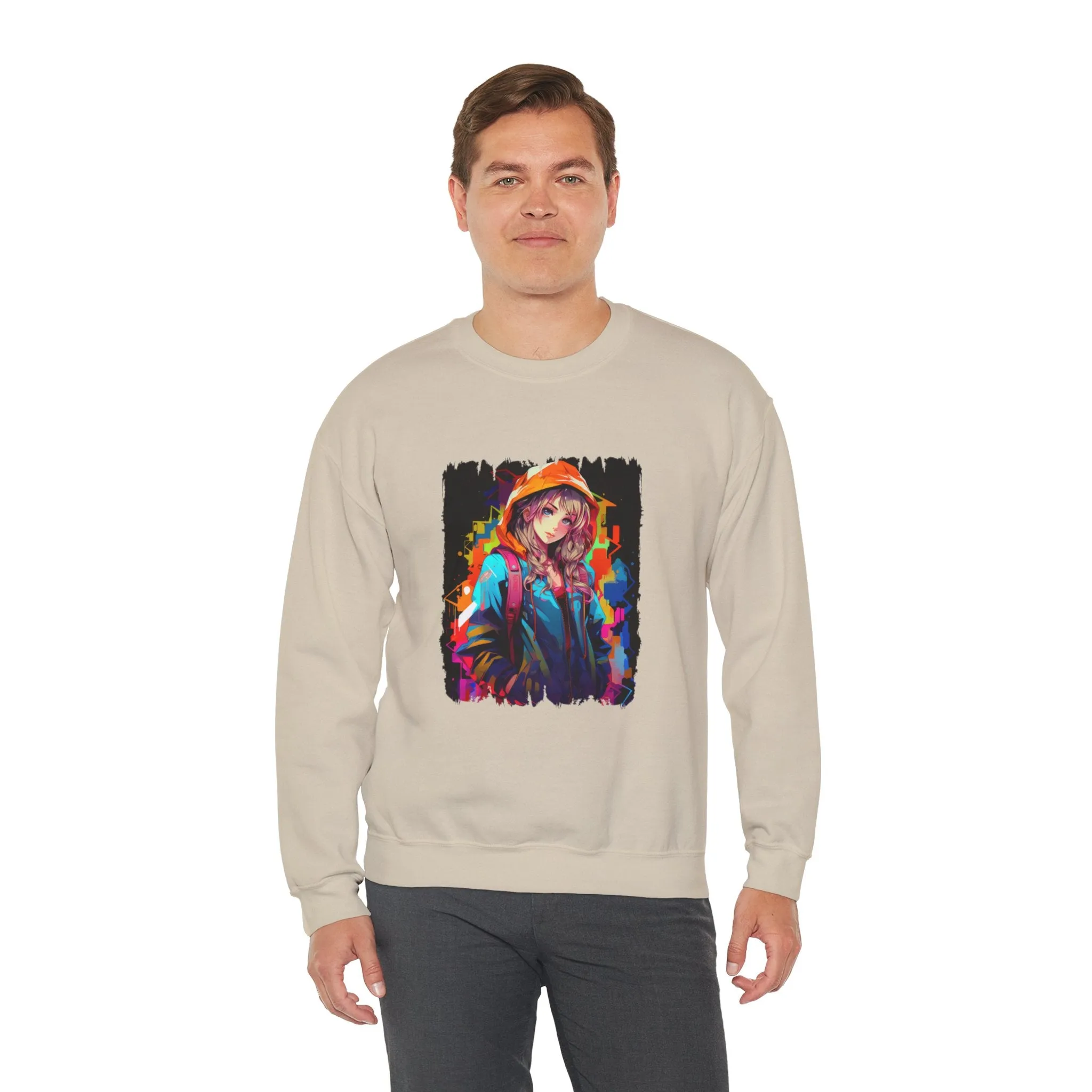 Graffiti Anime Girls Unisex Heavy Blend™ Crewneck Sweatshirt