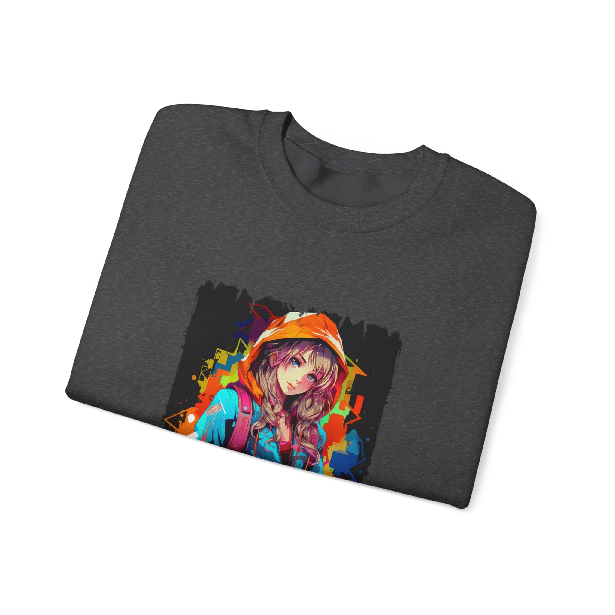 Graffiti Anime Girls Unisex Heavy Blend™ Crewneck Sweatshirt