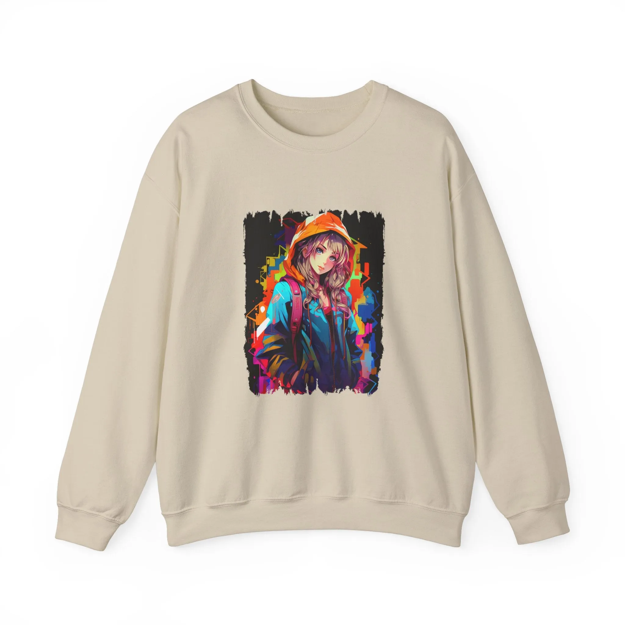 Graffiti Anime Girls Unisex Heavy Blend™ Crewneck Sweatshirt