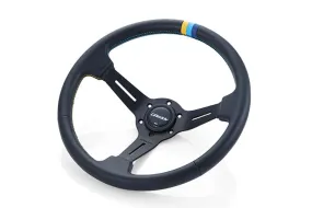 GREDDY SPORT STEERING WHEEL - 3STRIPE DEEP DISH - (16600002)