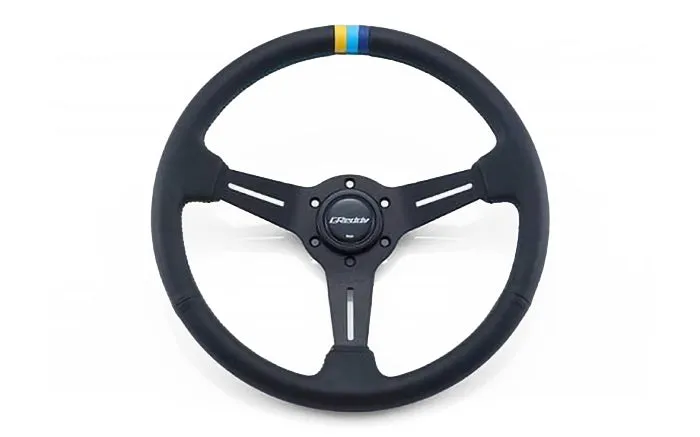 GREDDY SPORT STEERING WHEEL - 3STRIPE MED DISH - (16600001)