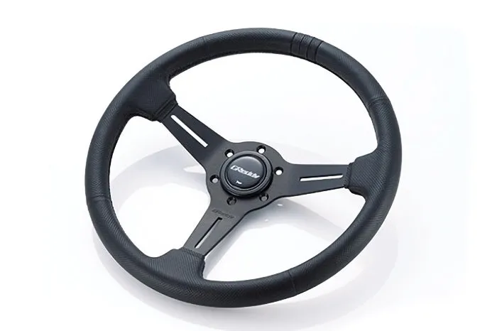 GREDDY SPORT STEERING WHEEL - BLACK EDITION MED DISH - (16600003)