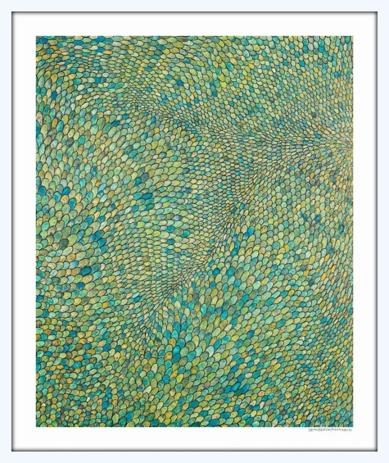 [green scales diptych][limited edition print set by seth b minkin]