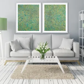 [green scales diptych][limited edition print set by seth b minkin]