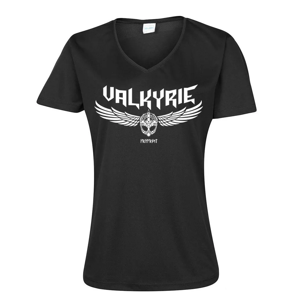 Gym V-neck Tee, Valkyrie, Black