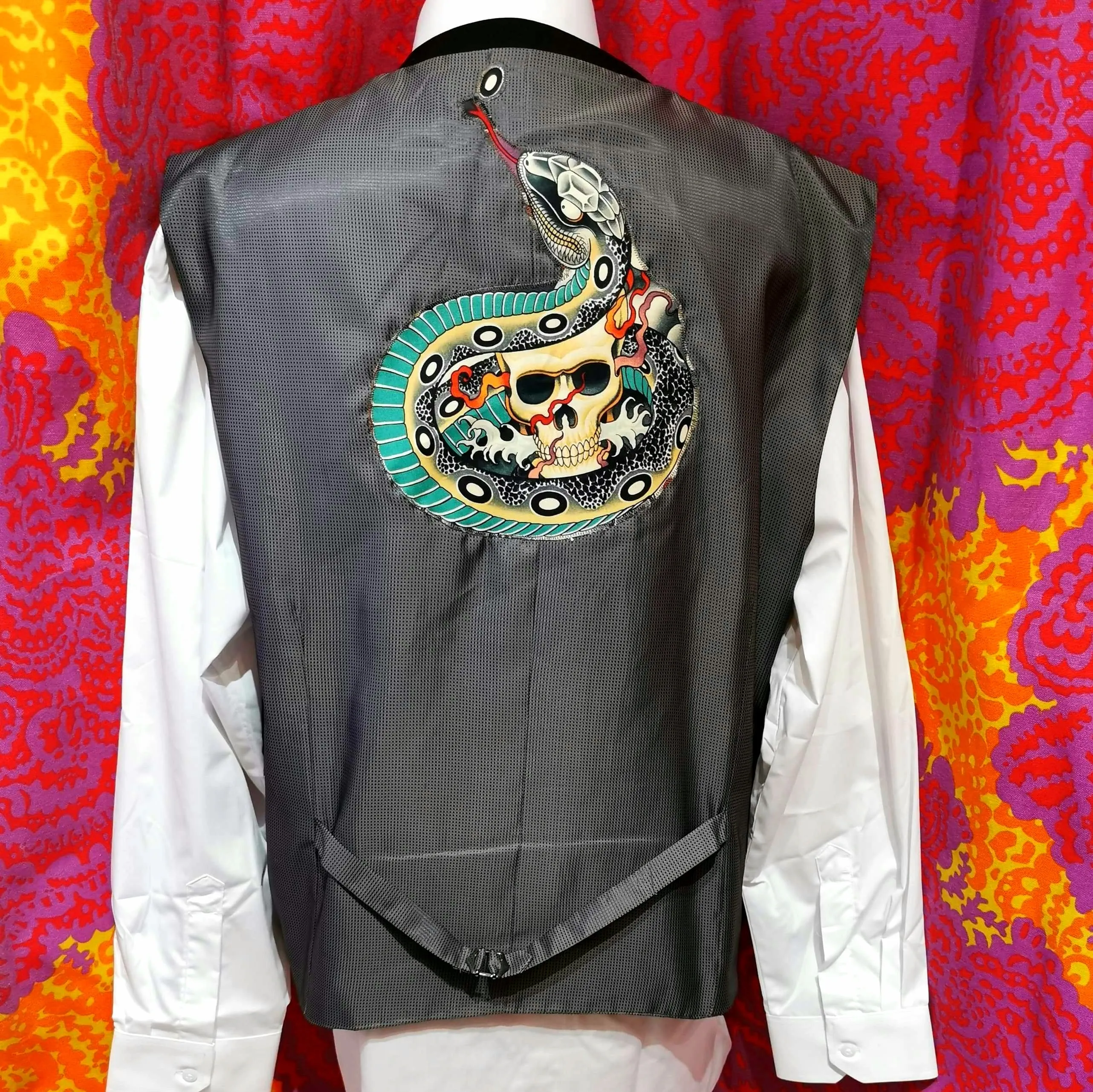 Handmade Skulls & Snakes Waistcoat