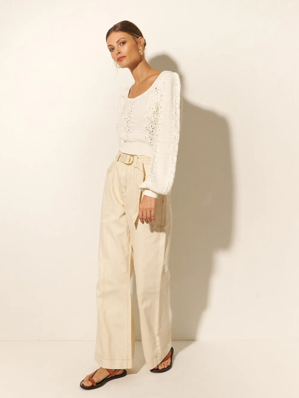 Helena Knit Top - Ivory